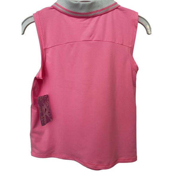 Tommy Bahama Active Girls Pink Sleeveless Polo Skirt Set Tennis Golf M 7/8 - Picture 3 of 11